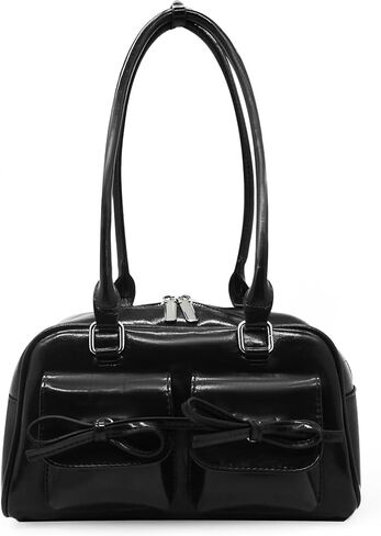 Fozehlad Y2K حقيبة كتف للنساء ريترو بولي PU حقيبة يد جلدية متعددة الجيوب حقيبة هوبو مع سحاب للهدايا in Kuwait