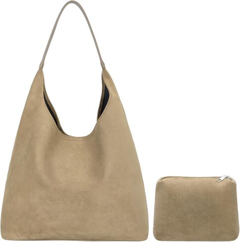 حقائب هوبو من جلد الغزال للنساء حقيبة كتف عصرية من جلد الغزال حقيبة يد واسعة من جلد الغزال للعمل اليومي | حقائب من جلد الغزال المتشرد in Kuwait