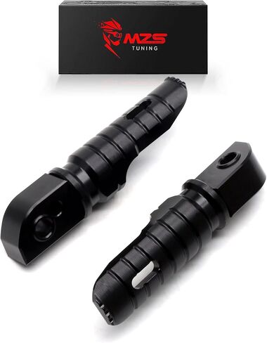 MZS Motorcycle Rear Foot Pegs, Adjustable Passenger Footpegs Black Compatible with Trident 660 / Bonnevill/Daytona 675 R/Street Triple R RS S/Speed Triple RR RS/Speed Twin/Street Scramble in Saudi Arabia