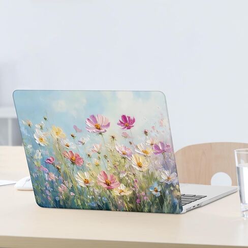 حافظة MOSISO متوافقة مع جهاز MacBook Air 13 بوصة 2026 2025 2024-2022 M4 A3240 M3 A3113 M2 A2681، غطاء صلب من البلاستيك وغطاء لوحة مفاتيح وواقي شاشة لجهاز MacBook Air 13.6 بوصة، بتلات ملونة in Kuwait