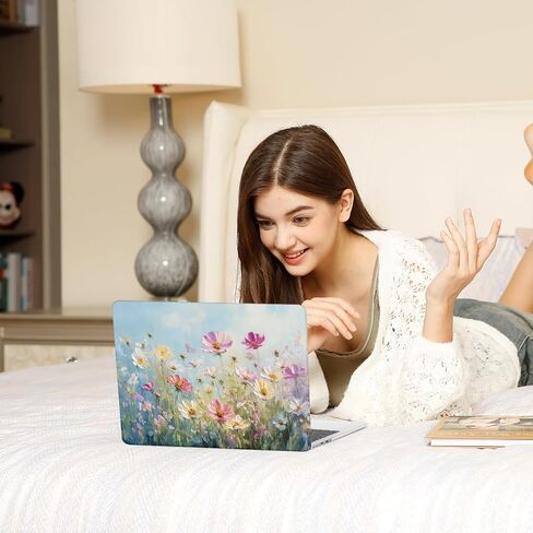 حافظة MOSISO متوافقة مع جهاز MacBook Air 13 بوصة 2026 2025 2024-2022 M4 A3240 M3 A3113 M2 A2681، غطاء صلب من البلاستيك وغطاء لوحة مفاتيح وواقي شاشة لجهاز MacBook Air 13.6 بوصة، بتلات ملونة in Kuwait