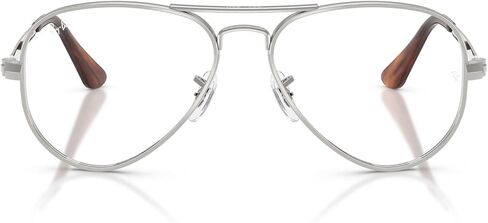 Ray-Ban RX3925V Aviator Max Prescription Eyewear Frames, Silver/Demo Lens, 58 mm in Saudi Arabia
