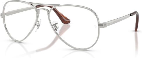 Ray-Ban RX3925V Aviator Max Prescription Eyewear Frames, Silver/Demo Lens, 58 mm in Saudi Arabia