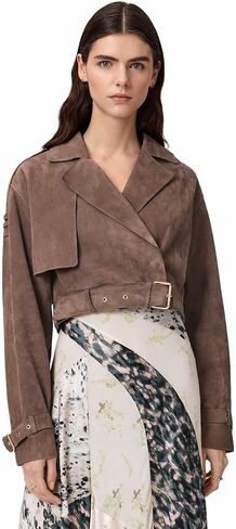 AllSaints womens Ophelia Suede Jacket in Saudi Arabia