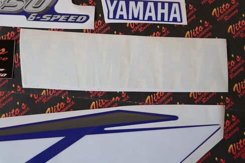 مجموعة رسومات ملصقات الفينيل من Vito مقاس 14MIL تناسب Yamaha Banshee BLUE WHITE 2001 in Saudi Arabia