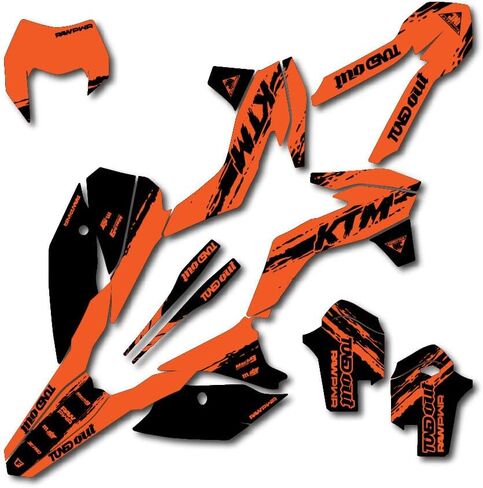 مجموعة رسومات Slick باللون الرمادي والبرتقالي تناسب KTM 13-16 EXC EXC/F XCW 125 250 300 450 in Saudi Arabia