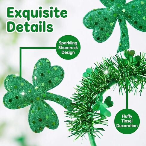 عصابات رأس إكسسوارات يوم القديس باتريك - عصابات شعر البرسيم الأخضر للنساء والرجال وإكسسوارات أزياء الحفلات in Kuwait