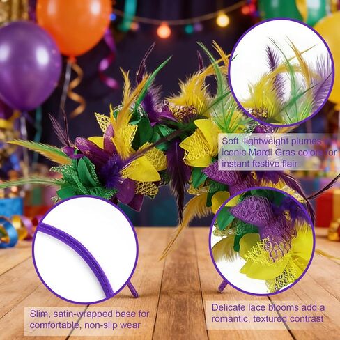 قبعة الكرنفال، قبعة ماردي غرا فيدورا، إكسسوارات قبعة الترتر، حفلة كرنفال للبالغين in Kuwait