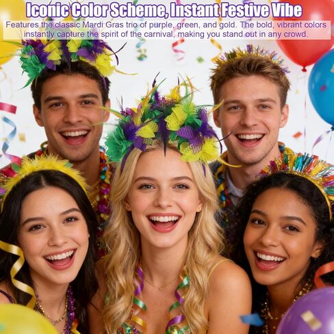 قبعة الكرنفال، قبعة ماردي غرا فيدورا، إكسسوارات قبعة الترتر، حفلة كرنفال للبالغين in Kuwait