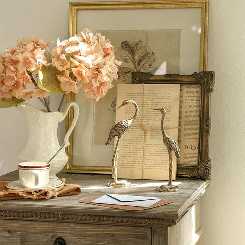 NIKKY HOME Gold Elegant Crane Ring Holder Set of 2, Vintage Metal Jewelry Display Stand, Decorative Ring Organizer Figurines for Vanity Dresser Bathroom Bedroom, Gifts for Women in Saudi Arabia