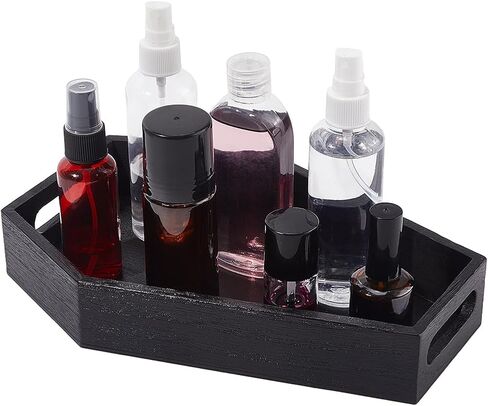 Beebeecraft Coffin Wooden Jewelry Display Trays Halloween Tray for Display Stand Holder Coffin Shaped Decor in Saudi Arabia