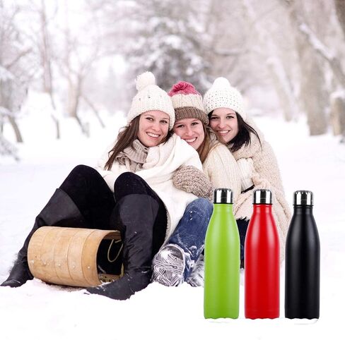 زجاجة مياه معزولة من Sfee بسعة 32 أونصة، زجاجة مياه من الفولاذ المقاوم للصدأ مع قش و3 أغطية، زجاجة مياه معدنية مزدوجة الجدار مانعة للتسرب بفم واسع قارورة مياه رياضية للسفر والمدرسة (وردي) in Kuwait