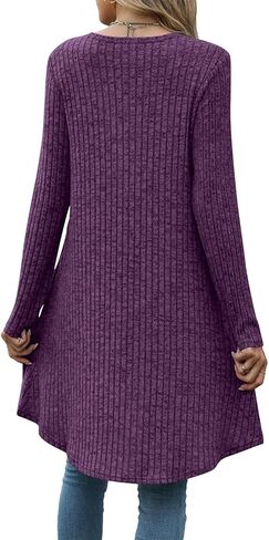 Naggoo Long Tunic Tops for Women for Leggings Long Sleeve Henley Shirts High Low Fall Sweaters M-3XL in Saudi Arabia