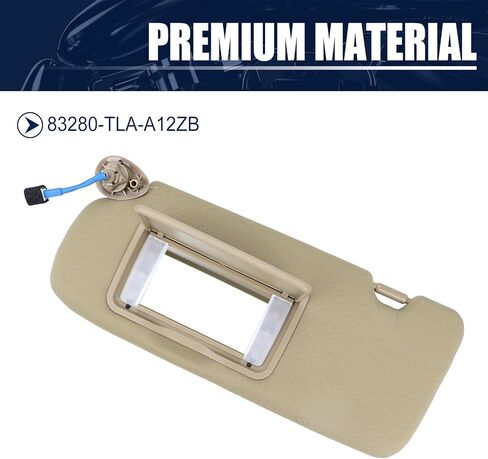 Beige Driver Left Side Sun Visor Compatible with Honda CRV 2017 2018 2019 2020 2021 2022 Sunshade Number 83280TLAA12ZA in Saudi Arabia
