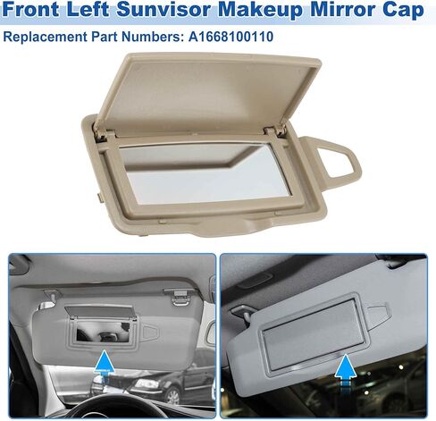 ACROPIX Sun Visor Vanity Mirror Cover for Mercedes-Benz GLA W156/GLE W292/GLS W166 2015-2019 Front Left Sun Visor Makeup Mirror Cap Replaces No.A1668100110 in Saudi Arabia