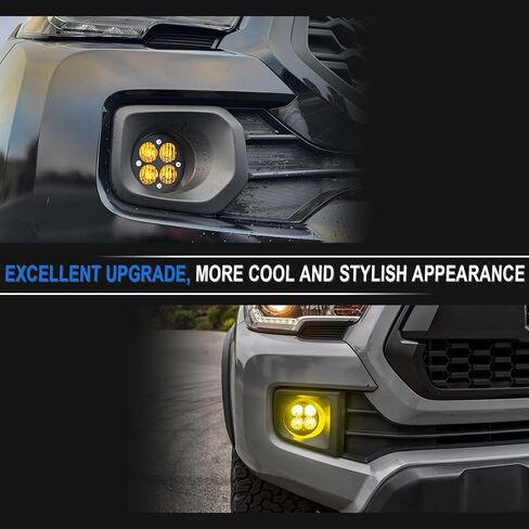 أضواء الضباب LED ذات العدسات الصفراء لـ Tacoma 2012-2023 / Tundra 2014-2021 / 4Runner 2010-2024 مصابيح الضباب ذات الزاوية الواسعة ذات الطاقة العالية in Saudi Arabia