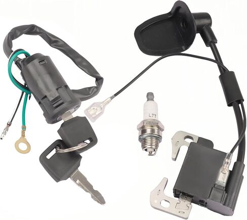 Ignition Coil Spark Plug L7T Ignition Key Switch Kit for 43cc 47cc 49cc 2-Stroke Engine Mini Bike Pocket Bike ATV Quad Scooter Dirt Bike Pit Bike Go Kart Minimoto Chopper Kids Bike in Kuwait