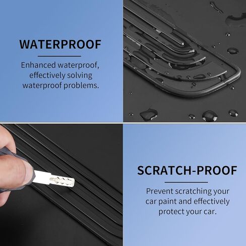 4 قطع/مجموعة واقيات عتبة باب السيارة - واقي لوحة عتبة الباب الأمامي/الخلفي من المطاط الناعم باللون الأسود، ملصقات حماية لدواسة الباب مناسبة لسيارة Honda CRV (أحمر) in Kuwait