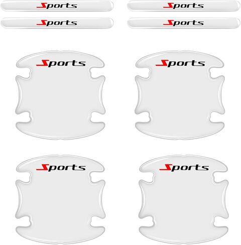 8PCS Car Door Handle Protector Anti-Scratch,Clear Car Door Handle Scratch Protector with Sports Design,Universal Self-Adhesive Cars Handles Protectors for Most Vehicles in Saudi Arabia