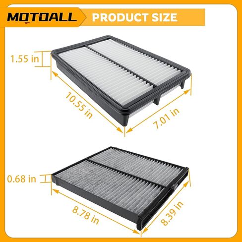 مجموعة فلتر هواء المحرك MOTOALL وفلتر هواء المقصورة يستبدل # PE07-13-3A0A مناسب لمازدا 6 3 سبورت 3 CX-5 2013-2023، بديل in Saudi Arabia