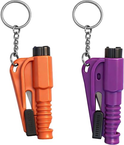 2 Pcs Car Window Breaker Tool Keychain, 3 in 1 Escape Tools, Emergency Keychain Car Escape Tool Applicable to All Cars in Saudi Arabia