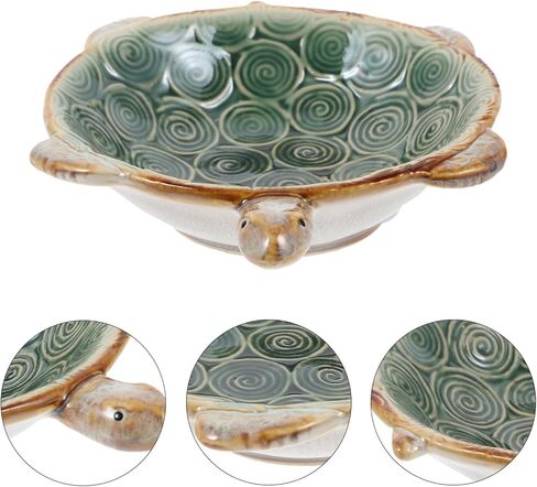 Ceramic Turtle Jewelry Plate Tray Organizer 6.69X5.11X1.57In for Rings Earrings Necklaces Bracelets Decorative Trinket Dish Desktop Storage in Saudi Arabia