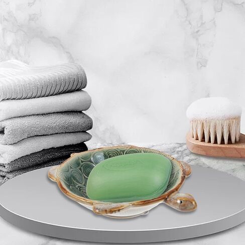 Ceramic Turtle Jewelry Plate Tray Organizer 6.69X5.11X1.57In for Rings Earrings Necklaces Bracelets Decorative Trinket Dish Desktop Storage in Saudi Arabia