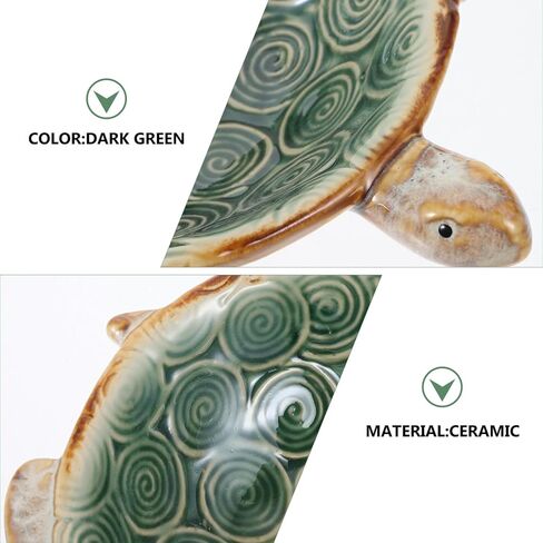 Ceramic Turtle Jewelry Plate Tray Organizer 6.69X5.11X1.57In for Rings Earrings Necklaces Bracelets Decorative Trinket Dish Desktop Storage in Saudi Arabia