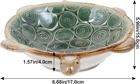 Ceramic Turtle Jewelry Plate Tray Organizer 6.69X5.11X1.57In for Rings Earrings Necklaces Bracelets Decorative Trinket Dish Desktop Storage in Saudi Arabia