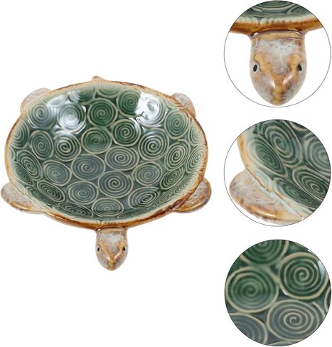 Ceramic Turtle Jewelry Plate Tray Organizer 6.69X5.11X1.57In for Rings Earrings Necklaces Bracelets Decorative Trinket Dish Desktop Storage in Saudi Arabia