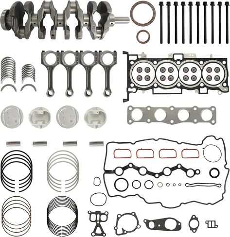 2.4 Engine Rebuild Overhaul Kit Crankshaft Piston Kit w/Con-Rods Bearings Fit For Hyundai Santa Fe Tucson Azera Kia Cadenza Optima Sorento Forte Sportage G4KE 2.4 2007-2021 23111-2G200 in Saudi Arabia