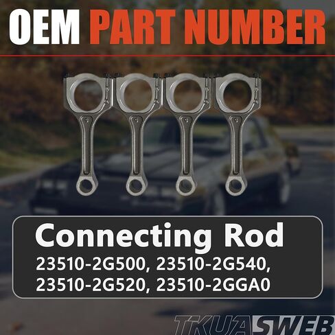2.4 Engine Rebuild Overhaul Kit Crankshaft Piston Kit w/Con-Rods Bearings Fit For Hyundai Santa Fe Tucson Azera Kia Cadenza Optima Sorento Forte Sportage G4KE 2.4 2007-2021 23111-2G200 in Saudi Arabia