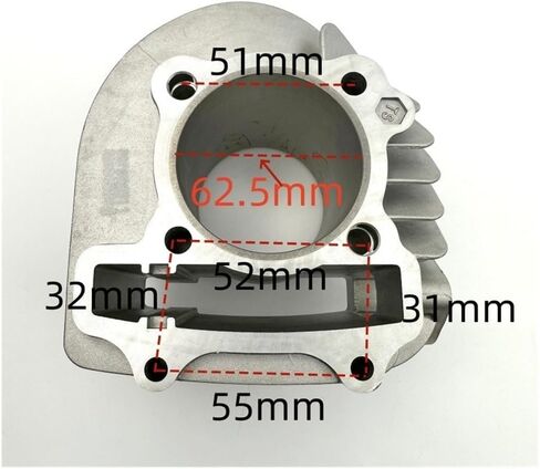 62.5mGY7 200CC اسطوانة GY6 150CC 170CC 1 ترقية إلى GY6 200CC مجموعة اسطوانات اسطوانة آسى ل 4-السكتة الدماغية 152QMI سكوتر كارت ATV200 in Saudi Arabia