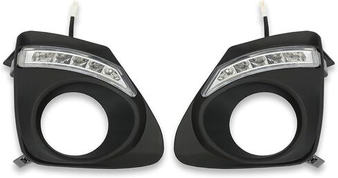 مصباح ضباب HECASA مع إطار متوافق مع تويوتا كورولا 2011-2013 مع مصابيح LED للجري أثناء النهار وغطاء مصباح الضباب الأمامي، قطعتان من جانب السائق والراكب in Kuwait