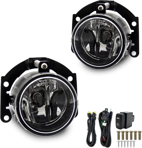 Fog Light Assembly Replacement For 2010-2015 Mitsubishi Outlander With H11 12V 55W Halogen Bulbs​(Clear Lens) in Saudi Arabia