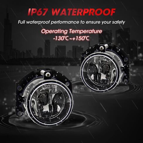 Fog Light Assembly Replacement For 2010-2015 Mitsubishi Outlander With H11 12V 55W Halogen Bulbs​(Clear Lens) in Saudi Arabia
