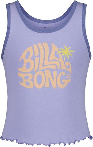 Billabong Girls' Scoop Neck Sleeveless Graphic Tank Top, Soft Cotton, Casual & Comfortable Fit in Saudi Arabia