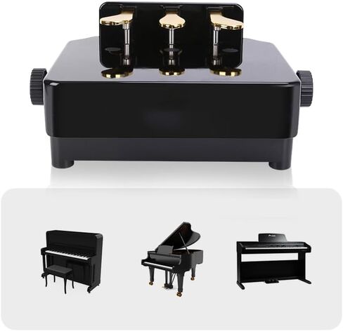 Adjustable Piano Pedal Extender for Students, 3 Pedals with Stabilizer, Compatible with Upright & Digital Pianos, Beginner Practice Tool (Black) in Saudi Arabia