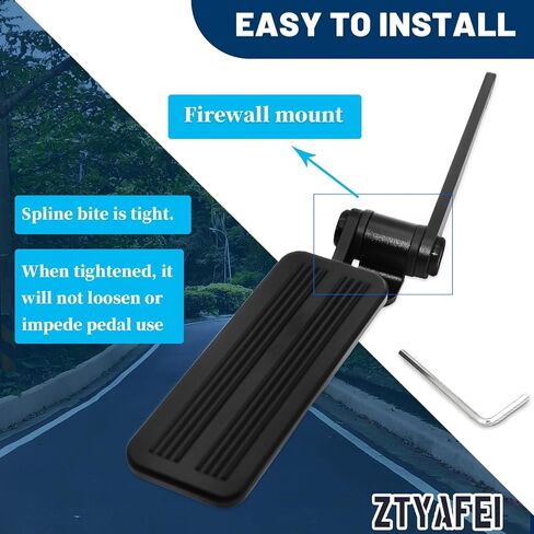 طقم دعامة تثبيت على دواسة الغاز وجدار الحماية من الألومنيوم الأسود العالمي للشارع/الفئران/القضيب الساخن - متوافق مع سيارات وشاحنات GM وChevy وFord وMopar in Kuwait