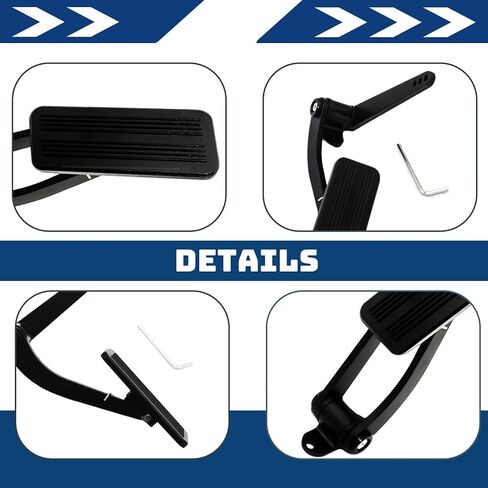 طقم دعامة تثبيت على دواسة الغاز وجدار الحماية من الألومنيوم الأسود العالمي للشارع/الفئران/القضيب الساخن - متوافق مع سيارات وشاحنات GM وChevy وFord وMopar in Kuwait