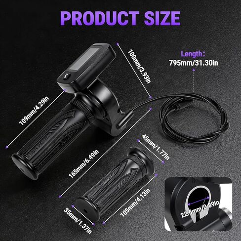 Electric Dirt Bike 48V Twist Throttle Grips for Tutti Tuttio Tutto Soleil 01 Soleil 01Ebike with LCD Display M Key button Smooth Control in Saudi Arabia