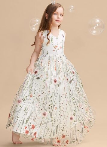 Jacquard Flower Girl Dress for Wedding Party Dresses Kids Pageant Birthday Formal Dress Ball Gown Dresses in Saudi Arabia