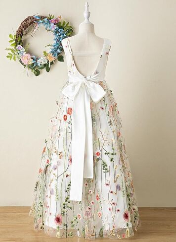 Jacquard Flower Girl Dress for Wedding Party Dresses Kids Pageant Birthday Formal Dress Ball Gown Dresses in Saudi Arabia