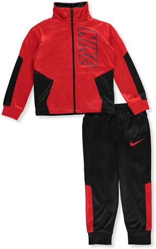 Nike Baby Boy Dri Fit Full Zip Jacket and Pants 2 Piece Set (White(66E201-W1X)/B, 12 Months) in Saudi Arabia