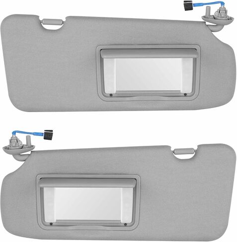 Gray Driver Left + Passenger Right Side Sun Visor Replacement Compatible with Honda CRV 2017 2018 2019 2020 2021 2022 with Light Replace 83280TLAA12ZB 83230TLAA12ZB in Saudi Arabia