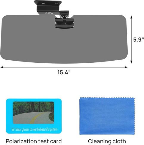 JOYTUTUS Polarized Sun Visor Extender Compatible with Jeep Wrangler JL JLU JT 2018-2025&Gladiator 2020-2025,Anti-Glare Polarized UV400 Protection, Safe Driving Extension for Glare/UV Ray/Stray Light in Saudi Arabia