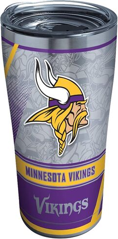 Tervis Triple Walled NFL Minnesota Vikings Insulated Tumbler Cup Keeps Drinks Cold & Hot, 30oz - Stainless Steel, Edge in Saudi Arabia