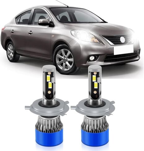 لمصابيح Nissan Versa 2007-2020، مجموعة مصابيح H4 عالية الشعاع المنخفض، 6000K توصيل وتشغيل أبيض بارد، 20000LM ضوء سيارة فائق السطوع، حزمة من 2 in Kuwait