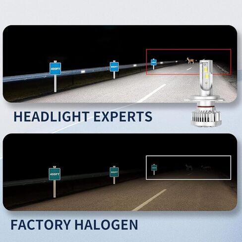 مجموعة مصابيح H4 لعام 2001 Toyota Echo Plug and Play 6000K 22,000 لومن مع Canbus مدمج خالٍ من الأخطاء (عبوة من 2) ضوء الضباب in Kuwait