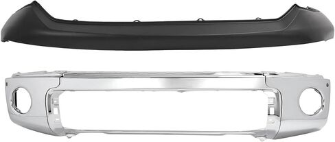 KUAFU Front Bumper Face Bar(3Pcs) + Upper Bumper Cover + Bracket Compatible With 2007-2022 Toyota Tundra Sequoia TO1032108, TO1010102, TO1033108, TO1014100, TO1002181 W/Fog Light & Sensor Holes in Saudi Arabia